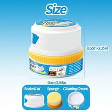 160g Multi-Function Shoe Cleaning Paste With Compartment And Cleaning Sponge, Convenient Storage, Quick Cleaning And Stain Removal For Various Shoes, Effectively Removes Stains From All Types Of Shoes, Waterless Cleaning Paste, Essential Home Helper - General - View 5