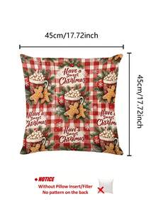 Taplak Meja, Alas Piring, dan Sarung Bantal Motif Permen Kue Jahe Natal, Gaya Natal, Dekorasi Rumah dan Dapur Natal, Cocok untuk Dekorasi Rumah dan Pesta Natal - MultiWarna - View 9