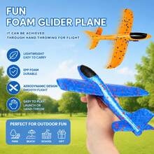 Hand-Thrown Boomerang Airplane, EPP Foam Material Outdoor Toy, Durable Crash-Resistant Hand-Launched Glider Airplane, Flight Model Gift - Multicolor - View 4