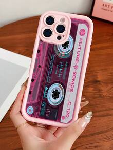 1 buah Casing Ponsel Anti Jatuh dengan Pola Lukisan Pita Magnetik Warna Pink, Kompatibel dengan iPhone 13/16/15/14/13/12/11/Pro/ProMax/X/XR/XS/7/8/PLUS / - Berwarna merah muda - View 2