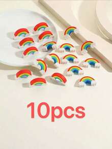 50pcs Rainbow Erasers, Fun Rainbow Erasers, Themed Erasers - Cute Erasers Perfect For Office, Home And Workplace Use. They Are Also Great As Prizes, Birthday Gifts And Perfect For Holiday And Themed Party Decorations. - Multicolor - View 13