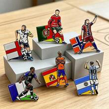 2026 FIFA World Cup Soccer Star World Cup Enamel 3D Metal Brooch, Versatile Fashion Commemorative Creative Accessory - Accessories - View 3