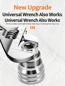 1/2pcs Magic Socket, Adjustable Hex Socket Ratchet Wrench, Multi-Function Power Drill Screw Driver 10-19mm, Metric 3/8" To 3/4", Tool Gift For Men/Dad/Father/Husband, Christmas Father's Day Gift - A - View 4