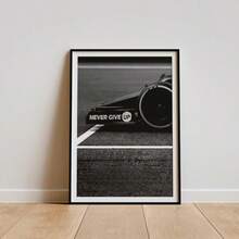 1/PC Retro Black And White Motivational Poster, Fashion Legend F1 Racing Printed Poster Wall Art Car Collector Gift Modern Frameless Home Decoration Painting - 1PC - View 2