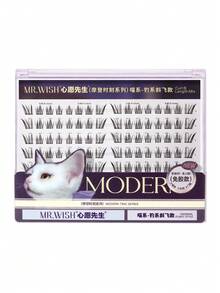 112 Clusters Glue-Free False Eyelashes - Meow Lady - Modern Moment Series - Flirty Slanted Wing Style - Innovative Double-Hair Layering Double Magnification Cool Lady Eyes MR.WISH - B - View 8