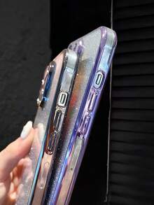 MewTrek Casing Ponsel Mewah Berlapis Elektroplating dengan Rhinestone, Glitter, dan Payet, Casing Pelindung Silikon Tahan Guncangan Terbaru, Kompatibel dengan iPhone, Galaxy, Honor, MOTO - Purple - View 6