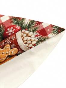 Taplak Meja, Alas Piring, dan Sarung Bantal Motif Permen Kue Jahe Natal, Gaya Natal, Dekorasi Rumah dan Dapur Natal, Cocok untuk Dekorasi Rumah dan Pesta Natal - MultiWarna - View 8