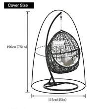 Weather-Resistant Egg Chair Cover, Outdoor Garden Terrace Hanging Swing Egg Chair Protective Cover, Furniture Cover - Dustproof Eggshell Rain Cover - View 8
