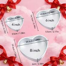 Heart-Shaped Cake Baking Mold - Fixed Bottom Baking Mold, Anodized Aluminum Non-Stick, Heat Resistant And Easy Release. Perfect For Valentine's Day, Wedding Parties And Homemade Mousse Cake Baking. - View 10