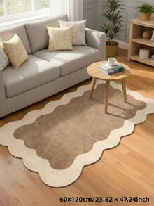 1pc 2026 New Arrival, Double-Layer Wavy Edge Long Bedside Rug, Autumn/Winter Bestseller, Soft Absorbent Skin-Friendly, Suitable For Bedroom Or Living Room Decor, Holiday Gift, Bedroom Rug, Comfortable Home Accessory, Decorative Rug, Bedroom Decor, Small Rug, Rug, Home Decor, Living Room Rug, Living Room Small Rug - Multicolor - View 13