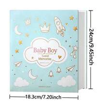 1pc Soft & Cute Healing Photo Album, Large Capacity, Suitable For 4*6inch Photos, Full Landscape Insert Style, 6 Inch 200 Photos, Suitable For Recording Baby's Full Month, 100 Days, 1st Birthday Growth Moments. - 1PC - View 3