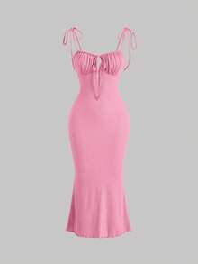Women Midi Dresses - 粉色 - 查看 1