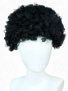 Colorful Clown Curly Wig, Synthetic Fluffy Afro Wig For Halloween Cosplay Party Costume Dress-Up Accessory For Adults - Multicolor - View 8