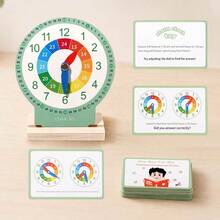 Wooden Digital Clock Learning Toy Time-Telling Prop Alarm Clock Model - Multicolor - View 4