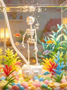 Halloween Aquarium Decoration-Add A Touch Of Fun And Vibrancy To Your Fish Tank. Featuring A Dual-Suction Cup Design That Fits Most Aquariums, This Decoration Makes A Fantastic Halloween Gift For Aquarium Enthusiasts. - A - View 3