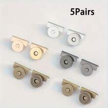 2/5/8/10/12/15Pairs Magnetic Alloy Snap Clasps, 4 Colors - Seamless Closure For Handbags And Garments - DY Craft Accessories - A - View 17
