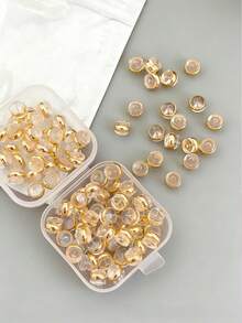 30/12pcs Silicone Anti-Loss Earring Backs, Fashionable Daily Wear Secure Earring Backs, Suitable For Heavy Earrings, Invisible Lift - Copper Ring Hamburger Earplugs - View 2