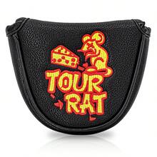 Cute Mouse And Cheese Embroidery Mallet Putter Head Cover, Golf Putter Protective Headcover Golf Accessories - Multicolor - View 5