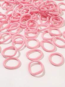 ชุดยางรัดผมไนลอนสีชมพูอ่อนแบบไร้รอยต่อ ยืดหยุ่นสูง ไม่ทิ้งรอย ไม่ทำลาย ...