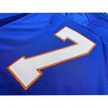 Alex Moran #7 Blue Mountain Movie American Football Jersey, Detailed Embroidered Football Uniform, American Mesh Jersey - Blue - View 5