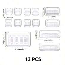 1PC 25/13/8 Drawer Clear Multifunctional Storage Organizer Adult Use, Bedroom School Wardrobe Bathroom Kitchen Storage Box, Ideal Graduation Gift For Back To School - Clear - View 8