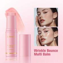 1pc Korean Anti-Wrinkle Elastic Multi-Effect Repair Stick - Long-Lasting Hydration, Suitable For Dry Skin; Oil Control And Conditioning Effect, Matte Finish; Friction-Resistant, Fresh And Non-Greasy; Oil-Free Formula, Moisturizing Without Drying; Waterproof And Sweat-Resistant, Gentle Nourishment For Skin, Fading Fine Lines Around Eyes - Pink - View 9