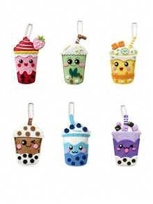 DIY Sewing Kit Cartoon Milk Tea Cup Fabric Plush Handmade Material Pack, Girls Handmade Stitched Toy, Creative Needlework Art Craft Material Set, Educational DIY Handmade Toy, Birthday Gift, Back To School Small Gift - Multicolor - View 5