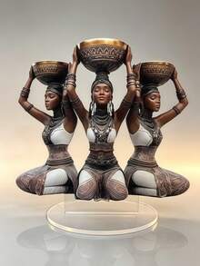 2D Flat Printed Three African Women Desktop Decor, Bedroom Decor, Office Decor, Dining Room Decor, Living Room Decor, Kitchen Decor, Perfect Gift - A - View 6