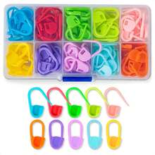 120pcs/Box Crochet Stitch Markers With Storage Box, Suitable For Knitting, Crochet And Sewing Crafts (10 Random Colors) - Multicolor - View 3