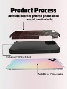 1pc Crocodile Pattern Microfiber Leather Soft Shockproof Anti-Drop Phone Soft Case With Speaker Hole Sound Redirection Design For Apple 17 Pro Max/16 Pro Max/16plus/13 ProMax/14 ProMax 13 14 11 12pro 11/15pro/18/18promax/Galaxy S24 Ultra, Holiday Gift - Burgundy - View 4