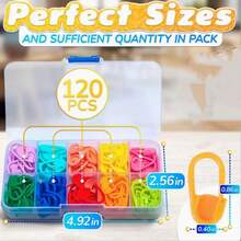 120pcs/Box Crochet Stitch Markers With Storage Box, Suitable For Knitting, Crochet And Sewing Crafts (10 Random Colors) - Multicolor - View 8