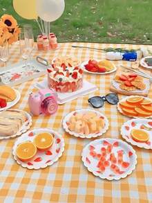 [Thickened Waterproof Foldable Mat]Outdoor Camping Spring Outing Picnic Mat Moisture-Proof Mat Portable Picnic Cloth - Multicolor - View 2