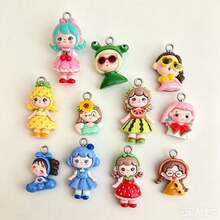 11pcs Mixed Sweet & Cool Girl Flat Back Scrapbooking Stickers, Buttons, Earrings, Hair Accessories DIY Craft Decorative Sticker Pieces (Jewelry Making For Adults Aged 14+) - Multicolor - View 8