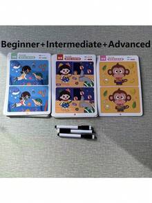 Interactive "Spot The Difference" Drawing Training - Educational Attention Training, Includes Erasable Cards - Holiday Gift, Drawing Supplies, Children's Educational Fun Find The Difference Focus Training Cards, Puzzle Tabletop Games Cards, Advanced Difficulty, Increase Observation Ability, Early Education Enlightenment Find The Difference Concentration Training Cards, Train Concentration And Logical Thinking, Reusable Paper Design - Multicolor - View 9