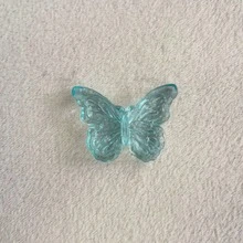16件透明壓花蝴蝶壓克力貼片，多色透明蝴蝶片，適用於復古髮夾、手鍊、耳環手工串珠配件 - 彩色 - 查看 16