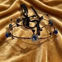 1pc Elf Headpiece Vine Headband Fairy Witch Crown Gothic Style Hair Hoop Woodland Bride Wedding Decoration, Suitable For Halloween - Multicolor - View 6
