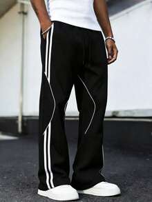 Men's Autumn Fashion Outdoor Sports Casual Multi-Pocket Long Pants, Minimalist Daily Commute Straight Leg - Black - View 7