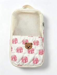 1pc Quilted Diaper Bag, Baby Organizer Bag, Diaper And Small Clothing Storage Box Organizer - Multicolor - View 13