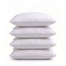 H&R Cushion Inner Pads Pack Of 4 White Bounce Back 18x18 Cushion Inserts 45x45 Cm Hollow Virgin Fiber Fillers For Decorative Scatters In Bed Sofa Outdoor With Stuffing - White - View 25