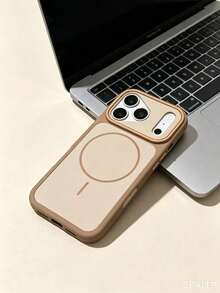 CteGlodrix 1 Buah Casing Ponsel Magnetik Tekstur Matte Blok Warna Kompatibel Dengan iPhone 17 Pro Max, 16 Pro Max Baru, Perlindungan Penuh, Tepi Lembut, Tahan Guncangan, 15/14 Pro Premium, 13/12 - Coklat - View 6