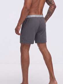 Snug League 1pc Men's Underwear , Long Underwear,Comfortable Polyester Fabric, Letter Waistband - Dark Grey - View 5