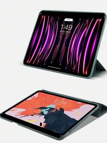 TenYide 可折疊支架平板電腦保護殼，時尚簡約，輕量化。適用於 iPad/ SamsungGalaxy Tab 系列/ HuaweiMatePad 系列/ HonorPad 系列/ XiaomiPad 系列/ RedmiPad 系列/ LenovoTab 系列/ LenovoTab Xiaoxin 系列。適用於 iPad A16 2025,Air 11/13,M3 2025,Mini 7 A17,Pro 2024,Air 11/13,M2 2024,Pro 11/13,M4 2024,Pro 12.9,7/8/9 Gen,10.2,10 Gen,10.9,Air 4/5,10.9,Pro 11,4/5/6 - 軍綠色 - 查看 5