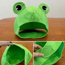 Funny Frog Eyes Full Head Hat, Soft Plush Holiday Party Costume Headpiece - Multicolor - View 3