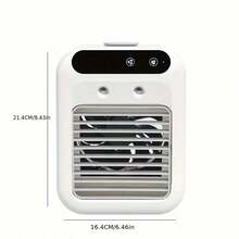 500ml Water Capacity Evaporative Air Cooler Fan, Quiet USB Rechargeable Small Fan, 9 Blades High Airflow, Battery Capacity: 1800mAh - Multicolor - View 5