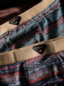 5pcs BIWEIER Men's Plus Size Striped Pure Cotton Shorts, Soft & Comfortable, Easy To Wear, Fashionable Pixel Camo Design - Multicolor - View 3