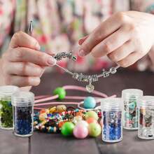 Transparent Plastic Storage Bottle, Diamond Painting Beads Organizer Box, Art Craft Accessories Beads Organizer, Rhinestone Beads Seed Box, DIY Art Craft Storage Supplies Jewelry Jar Jewelry Storage Box Travel College Dorm Essentials Travel Essentials - Sets - View 3
