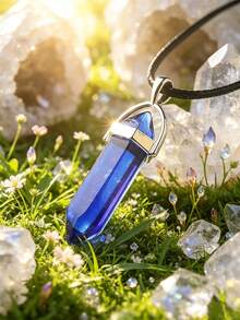Random 1/10/15/20/30/50/100pcs Vibrant Chakra Crystal Pendants With Durable Leather Chain + Multi-Color Gemstone Set With Hexagonal Quartz, Energy Balance, Ideal Gift Choice - Multicolor - View 19