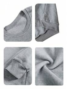 Start Disney Autumn/Winter Women's "Mickey Mouse And Donald Duck" Pattern Printed Street Commuter Y2k Clothing Grey Round Neck Sweatshirt - Grey - View 7