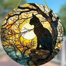 Cross-Border Style Series Indoor/Outdoor Colorful Decorative Acrylic Flat Round Disc Hanging Ornament - Multicolor - View 6