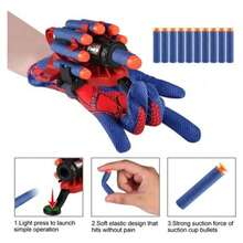 Automatic Dart Launcher Glove, Endless Fun - Black, Red, and Blue - View 5